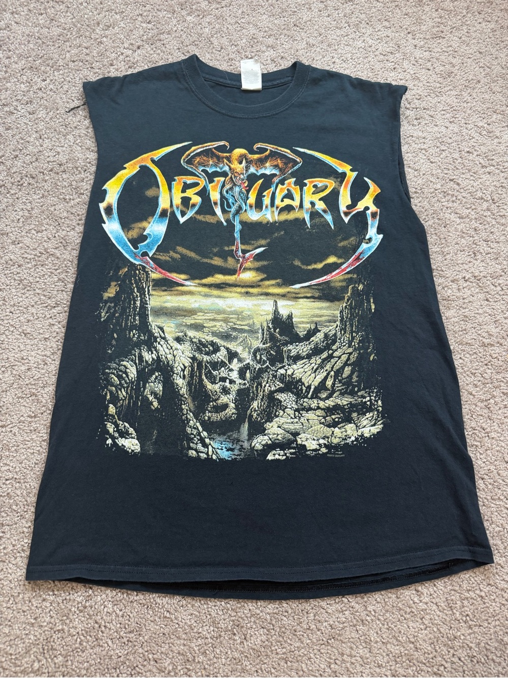 Y2K 2005 Obituary Cut off Tee The End Complete grunge vintage hardcore band meta